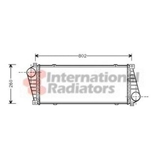 Interkoeler 802x260 65 mm aansluitingen