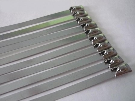 10 x metalen kabelbinders voor montage van thermoband