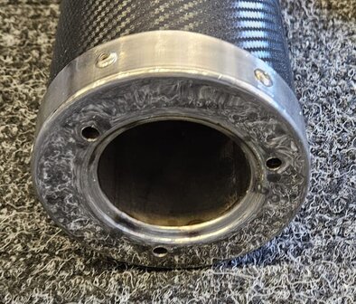 Set van 2 universele carbon/ rvs/ aluminium motorfiets sport uitlaatdempers