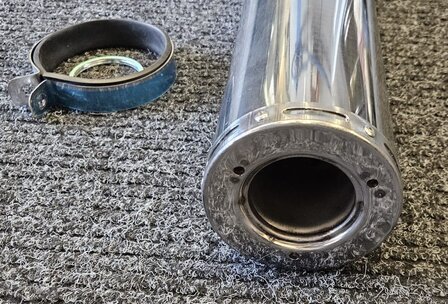 Set van 2 universele rvs/ aluminium motorfiets sport uitlaatdempers