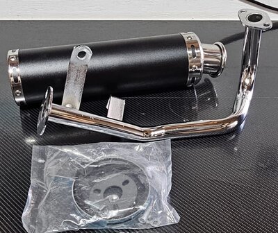 Sportuitlaatset 125 cc scooter zwart