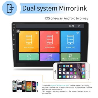10.1 inch Android 2 din radio, carplay, navigatie