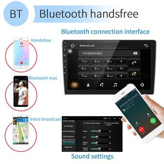 10.1 inch Android 2 din radio, carplay, navigatie