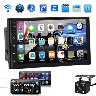 7 inch android, carplay, navigatie radio 1 din, navigatie, camera