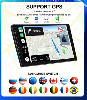 9 inch android, carplay, navigatie radio, navigatie VW Up 2015-2023