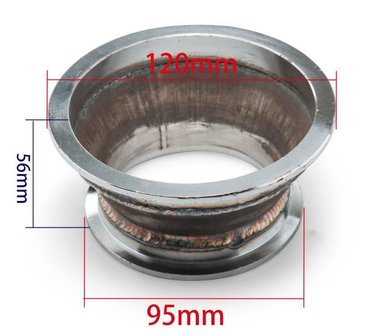  3 inch naar 4 inch V-band adapter