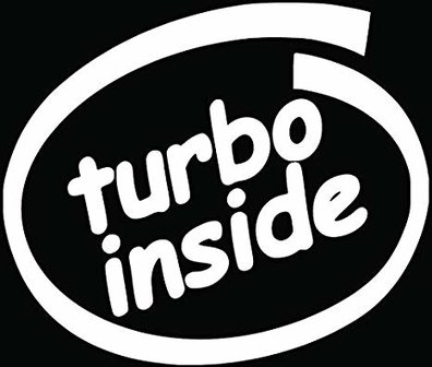 Sticker turbo inside wit