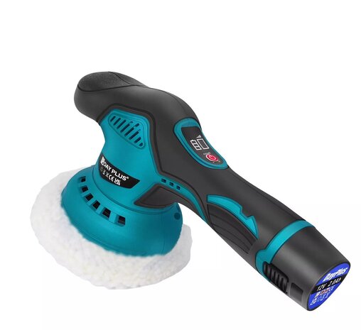 Excentrische accu poetsmachine met 2 accu's