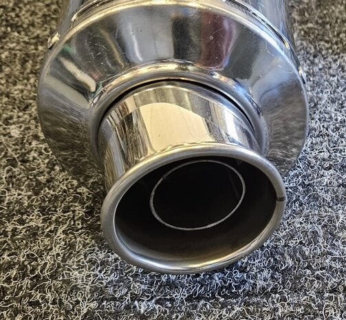 Set van 2 universele carbon/ rvs/ aluminium motorfiets sport uitlaatdempers
