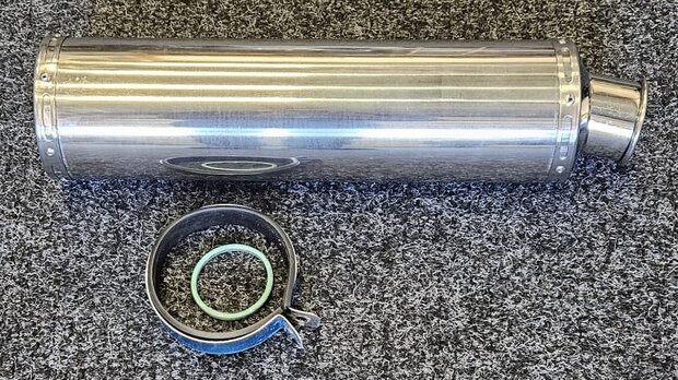 Set van 2 universele rvs/ aluminium motorfiets sport uitlaatdempers