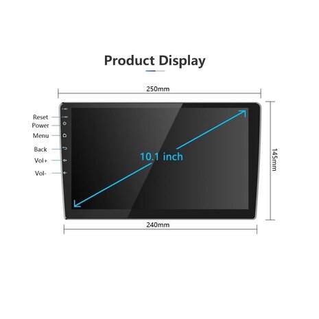 10.1 inch Android 2 din radio, carplay, navigatie