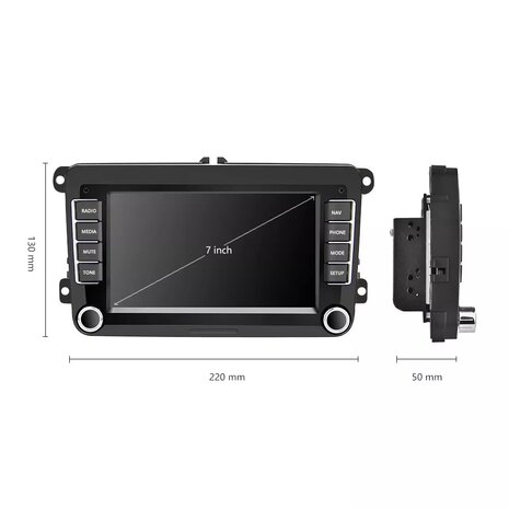 7 inch android, carplay, navigatie radio, navigatie VW Polo, Golf 5,6, Touran, Passat, Tiguan, Seat, Skoda