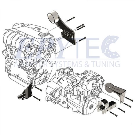 Set motorsteunen inbouw VR6/R32 met 02A 5 bak  in Golf 1