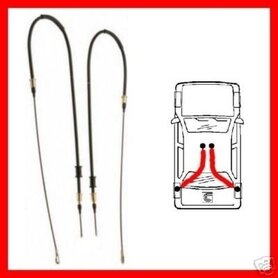 Set handremkabels Golf 1 en 2 trommelremmen 1690-1020