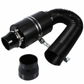 Universeel sportluchtfilterkit met carbonlook behuizing Universeel sportluchtfilterkit met carbonlook behuizing