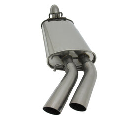 Rvs einddemper GTI look 54 mm GTI G60, 16V Rvs einddemper GTI look 54 mm GTI G60, 16V