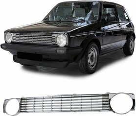 Embleemloze grille Golf 1 chroom Embleemloze grille Golf 1 chroom