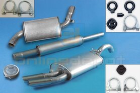 Origineel uitlaatsysteem Golf 2 GTI 8V EV, PB, PF 50 mm Origineel uitlaatsysteem Golf 2 GTI 8V EV, PB, PF 50 mm