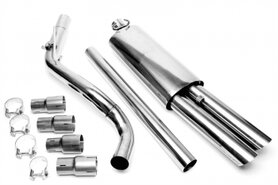 Rvs groep A 63,5 mm systeem Golf 2, 2 x 76 mm afgeschuind Rvs groep A 63,5 mm systeem Golf 2, 2 x 76 mm afgeschuind