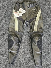 Speedtec leren dames motorbroek zwart/ zilver maat 42