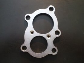 Downpipe flens 5 gaats dubbele uitgang voor GT2860 en 2871