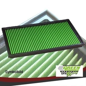 Green inlegfilter Golf 2 GTI, GTI 16V, G60 Maat 306x181x29 mm Green inlegfilter Golf 2 GTI, GTI 16V, G60 Maat 306x181x29 mm