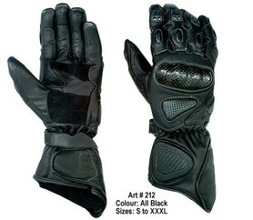 Tschul 212 Blk heren motorhandschoenen leer maat L