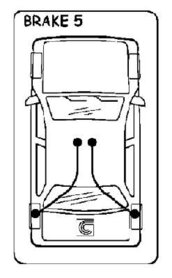 Set handremkabels Golf 2 schijfremmen achter 1840/1220