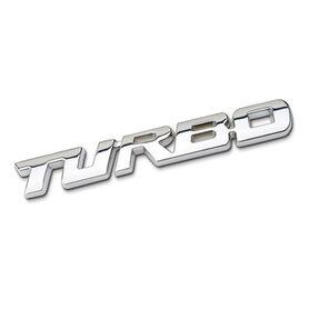 Embleem turbo zilver 
