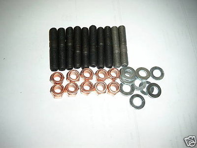 Set tapeinden, ringen, koperen moeren uitlaatspruitstuk VW VR6 12V