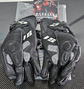 Alpinestars S1 motorhandschoenen zwart leer maat XL