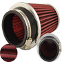 Universeel sportluchtfilter 60-70-85-90 mm aansluiting rood